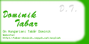 dominik tabar business card