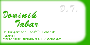 dominik tabar business card
